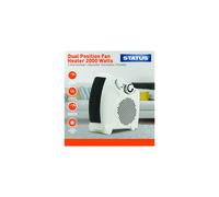 Doble Posición Ventilador Calefactor 2000w Blanco 2 Calor Cubiertos Ajustable