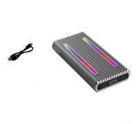 Doble protocolo M 2 NVMe y para SATA externa SSD USB 3 1 Gen 2 10Gbps transferencia de datos rápida con indicadores LED multicolor (línea C-A)