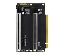 Doble puerto para tarjeta de expansión pcie 3.0 x8 x16 a 2x8, divisor de bifurcación para GPU Mining Rig Server Workstation High Data
