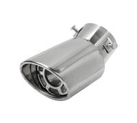 Doble Punta Escape Tubo De Punta De Escape Silenciador Trasero De Accesorios De Coche De Acero Inoxidable Plateado Universal Terminal Escape(C)