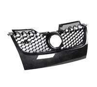 Doble Rejilla Riñón Compatible Con VW Para Jetta Para Golf MK5 Para GTI 2005 2006 2007 2008 2009 Rejilla De Malla Parachoques Central Delantero De Coche Parrilla De Carreras De Fibra Carbono