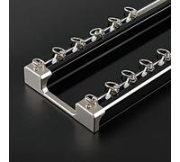 Doble riel de 200/300/400 cm, soporte de techo de aluminio para deslizamiento, perfecto para decoración del hogar, longitud ajustable y diseño Slish