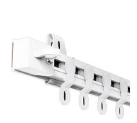 Doble riel de cortina autoadhesivo para montaje en pared, barras deslizantes silenciosas para cortinas, protección de privacidad para habitaciones abiertas, sistema de cortina fácil de instalar
