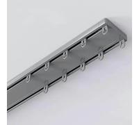 Doble riel de cortina para montaje en techo, longitud ajustable de 4 a 40 pies, riel de cortina oculto todo en uno, diseño de aluminio para sala de estar, protección de privacidad, fácil instalación.