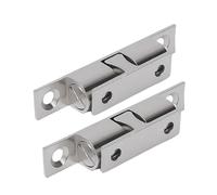 Doble Rodillo Gabinete Pestillo Puerta Pestillo de bola for puerta muebles, 5/1 unidad, con resorte doble rodillo, pestillo ajustable for armario o gabinete para armarios, muebles(Silver-60mm,3PCS)
