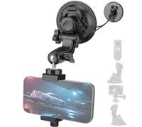 Doble rótula soporte para teléfono de coche, ventosa sólida, diámetro de 90 mm, soporte de 1,5 kg para parabrisas, techo corredizo, ventana de puerta, cámara deportiva, acción cámara, smartphone GoPro