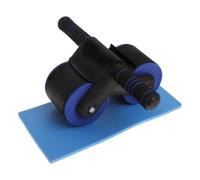 Doble Rueda Abdominal de Rebote Automático Negra Rueda | Plástico y Goma, Soporte Triangular Estable, Silenciosa, con Almohadilla para Rodillas, para Casa y Gimnasio Color Aleatorio