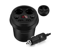 Doble Salida USB Cup 3.1A DC12-24V Encendedor de Cigarrillos del Coche Splitter Cargador de Coche Adaptador de Coche para teléfonos móviles Tabletas