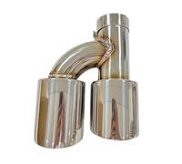 Doble Terminal Escape Silenciador Tubo Escape Universal 51/54/57/60/63/66/70/77mm Tipo H 4 Salidas Boquilla Trasera Gran Calibre Tubo De Escape Modificado Doble Punta Escape(Right 60mm-101mm)