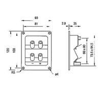 Doble Terminal Para Cajas De Audio - De Empotrar Terminales Dorados