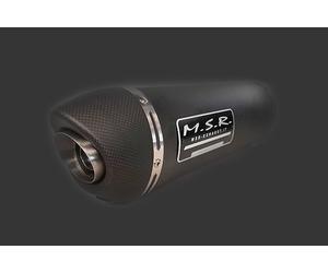 DOBLE TUBO DE ESCAPE APROBADO MSR DUCATI 748 1995/02 / 916 1994/99 / 996 1998/01 / 998 S - SP - SPS - R - RS - RACING - SENNA OVALFOX DARK ACERO INOXIDABLE