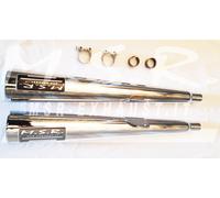 DOBLE TUBO DE ESCAPE APROBADO MSR SILENCIADOR MOTO GUZZI V50 2 V 50 II DESDE 1979 LIONCONIC CAIC FIN DE SERIE