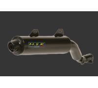 DOBLE TUBO DE ESCAPE APROBADO MSR SILENCIADOR MOTO VINTAGE HONDA DOMINATOR 650 NX 1995/01 ORIGINAL BLACK ACNR