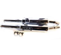 DOBLE TUBO DE ESCAPE APROBADO MSR SILENCIADOR MOTO VINTAGE HONDA GL 1500 GOLDWING DESDE 1988 BENTCONIC ACC FIN DE SERIE