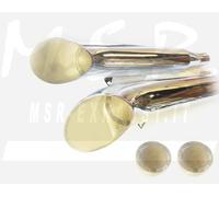 DOBLE TUBO DE ESCAPE APROBADO MSR SILENCIADOR MOTO VINTAGE HONDA VF 750 CUSTOM 1982/86 SHORTSHOTS ACR DB KILLER