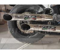 DOBLE TUBO DE ESCAPE APROBADO MSR SILENCIADOR MOTO VINTAGE YAMAHA XVS 1100 DRAGSTAR DRAG STAR 1999/06 SHORTSHOTS ACR