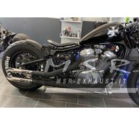 DOBLE TUBO DE ESCAPE SISTEMAS COMPLETOS APROBADO MSR SILENCIADOR MOTO VINTAGE HONDA VT SHADOW 600 CURVCUST LARGO AIR FIN DE SERIE