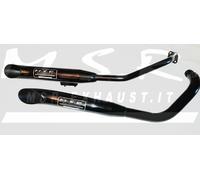 DOBLE TUBO DE ESCAPE SISTEMAS COMPLETOS APROBADO MSR SILENCIADOR MOTO VINTAGE HONDA VT SHADOW 600 SHORTSHOTS ACN FIN DE SERIE