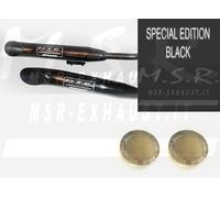 DOBLE TUBO DE ESCAPE SISTEMAS COMPLETOS APROBADO MSR SILENCIADOR MOTO VINTAGE YAMAHA XV VIRAGO 750 1992/97 / 1000 / 1100 CUSTOM SHORTSHOTS BLACK DB KILLER