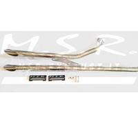 DOBLE TUBO DE ESCAPE SISTEMAS COMPLETOS APROBADO MSR SILENCIADOR MOTO VINTAGE YAMAHA XVS DRAG STAR 650 1997/03 CURVCUST LARGO AIR FIN DE SERIE