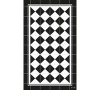 DobleUve Estudio Alfombra Vinílica Imperial | Negro | 300x200 | Alfombra Cocina Lavable Antideslizante | Alfombra Vinilica | Suelo Vinílico | Alfombra Vinilo Salón