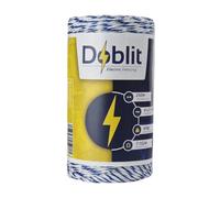 Doblit Cable de alambre de polietileno de 3 mm para valla eléctrica, cable de valla eléctrica, hebras de acero inoxidable electrificables y estabilizado a los rayos UV, protección para ganado