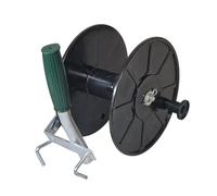 Doblit Carrete mediano de 500 m de cuerda eléctrica, carrete de alambre y cinta, carrete portátil de valla de ganado, carrete de plástico aislado con manivela