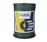 Doblit Cinta de polietileno para valla eléctrica de 20 mm, conductores de acero inoxidable de 6 x 0,15 mm, resistencia a la rotura de 85 kg, baja resistencia (200 m, verde)