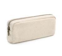 DOBMIT Estuche para lápices, Estuche de Lona para lápices de Gran Capacidad con Cremallera, Bolsa de Almacenamiento estacionaria Duradera para Estudiantes Adultos, Oficiales, Color Blanco