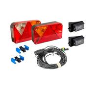 DOBPLAST Kit de Pilotos Traseros DPT35 y Luces de Posición LED DPT15 para Remolque con Arnés Eléctrico MANTES 7m Enchufe 7 Pines y Conectores Rápidos 12V