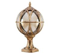 DOBQHWY Lámparas Pilar Con Pantalla De Vidrio Color Leonado Lámpara Poste Tradicional E27 Lámpara Pie Superbrillante Para Césped Lámpara Columna De Estilo Victoriano Europeo Para Patio Trasero