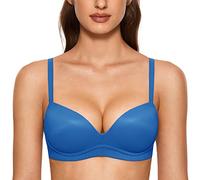 DOBREVA Sujetador Push Up sin Aros con Relleno T Shirt Bralette para Mujer Isla Azul 85C