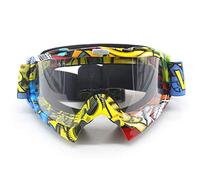DOBRVVGT Gafas de Motocross, Gafas Esquí Outdoor Motorcycle Goggles Cycling Off-Road Ski Sport ATV Dirt Bike Racing Gafas for gafas de motocross(Transparent LA048)