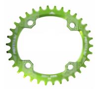 DOBRVVGT Plato de Bicicleta Narrow-Wide Plato Ovalado 104BCD for Bicicleta de montaña, Plato, dentado 32T, 34T y 36T, 104 Bcd(34T,Green)