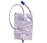 DOC Bolsas para orina con válvula antirreflujo y grifo con tubo de 130 cm, capacidad 2000 ml, paquete de 30 unidades, con válvula antirreflujo y desagüe, tubo de 130 cm, 2 litros (lote de 30 unidades)