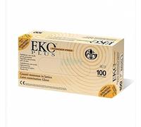 Doc Eko Plus - Guantes de látex desechables sin polvo, 100 unidades, talla L, 8/8,5