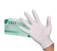 DOC - Guantes de látex, ambidiestros, con dobladillo, prepulverizados, no estériles, L, 25708