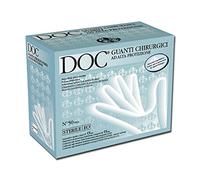 DOC - Guantes Quirúrgicos Desechables de Látex Puro, con Polvo, Estériles (ETO), Alta Protección, DM clase II, EPI categoría de riesgo III, Tamaño 8, Dispensador de 50 pares de Guantes Anatómicos
