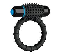 Doc Johnson Anillo en C vibrante - Negro