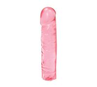 Doc Johnson Crystal Jellies Consolador Clásico, Color Rojo - 318 gr