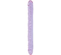 Doc Johnson Crystal Jellies Double Dong 18" Dildo Realista Doble Color Purpura - 820 g