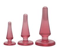 Doc Johnson Crystal Jellies Iniciación Anal Principiantes Butt plug kit morado