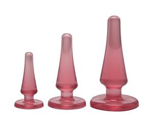 Doc Johnson Crystal Jellies Iniciación Anal Principiantes Butt plug kit morado