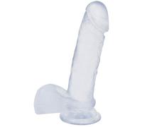Doc Johnson Crystal Jellies Suction Cup Ballsy Consolador - 1 Unidad