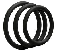Doc Johnson Doc Johnson - OptiMALE Set de 3 Anillos Finos para el Pene - Negro