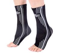 Doc Miller Aparatos ortopédicos de soporte para el tobillo. Calcetines para pie plantar hinchado fascitis tendinitis de Aquiles X-Grande Gris