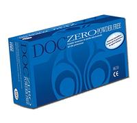 DOC Zero Guantes de Nitrilo, Sin Polvo, Azul, Estándar, Talla S (Paquete de 100 Guantes Individuales)