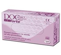 Doc Zero Veloforte Guantes de nitrilo desechables sin polvo, talla XS, color azul, paquete de 100 unidades