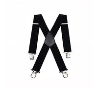 Doca-Super Correas ajustables y elásticas 50 mm de ancho extendido 4 clips sólidos Negro