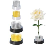 Docache 4 piezas soporte de arreglo floral, rana flor, rana flor acero inoxidable, set erizo flor para floristeria jardin decoracion hogar vida